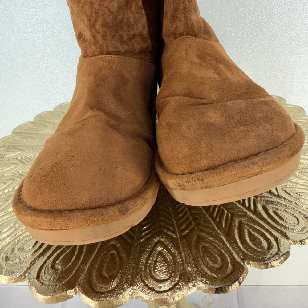 Michael Kors‎ Faux Fur Winter Boots Brown Logo Zip Ankle Size 5